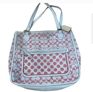 Rare Coach polka tote Purse
